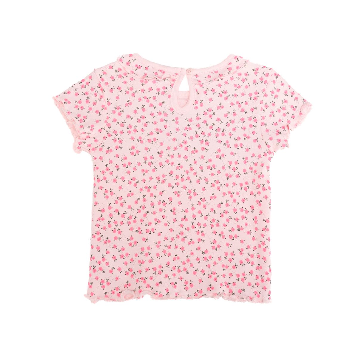 YAMP - Camiseta para Bebé niña  con Flores  Manga corta de Algodón Yamp