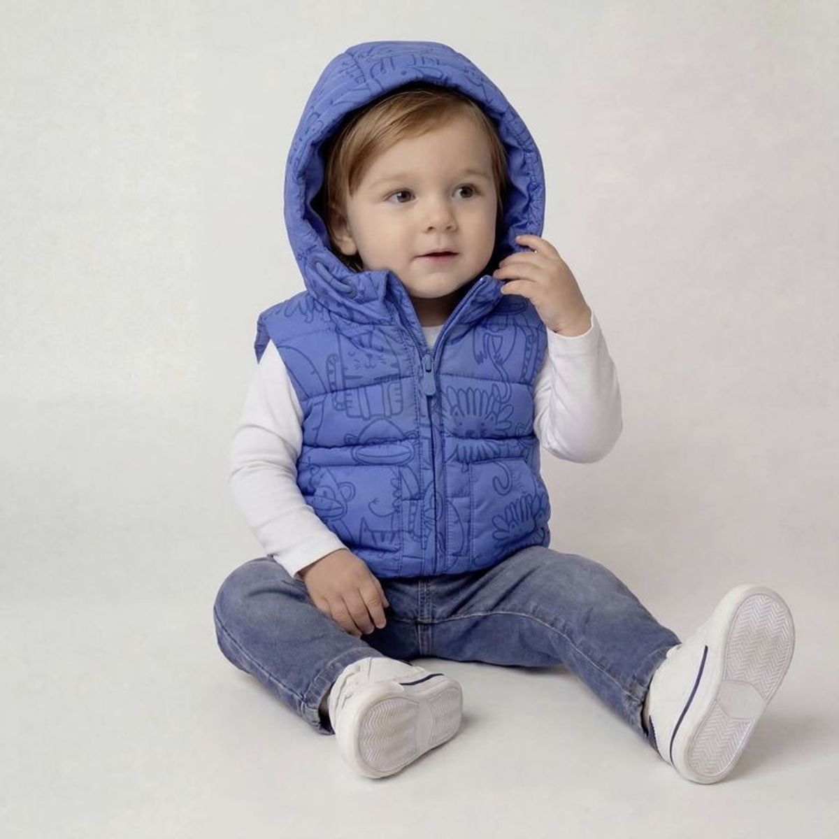 YAMP - Chaleco Con capucha para Bebé niño  Acolchado  Yamp