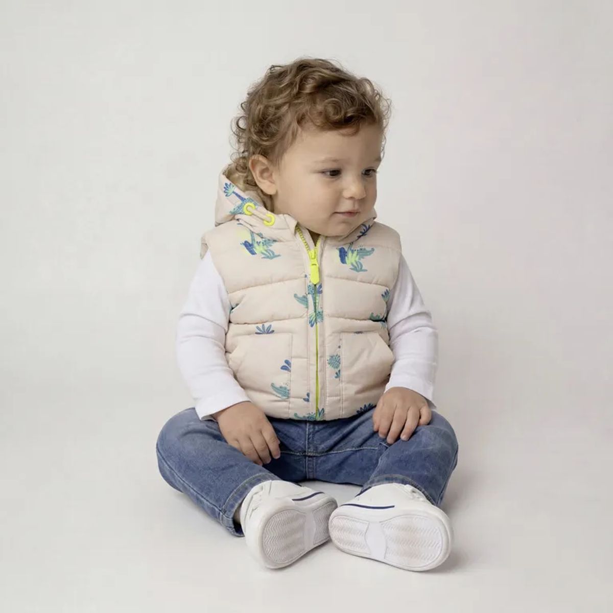 YAMP - Chaleco Con capucha para Bebé niño  Acolchado  Yamp