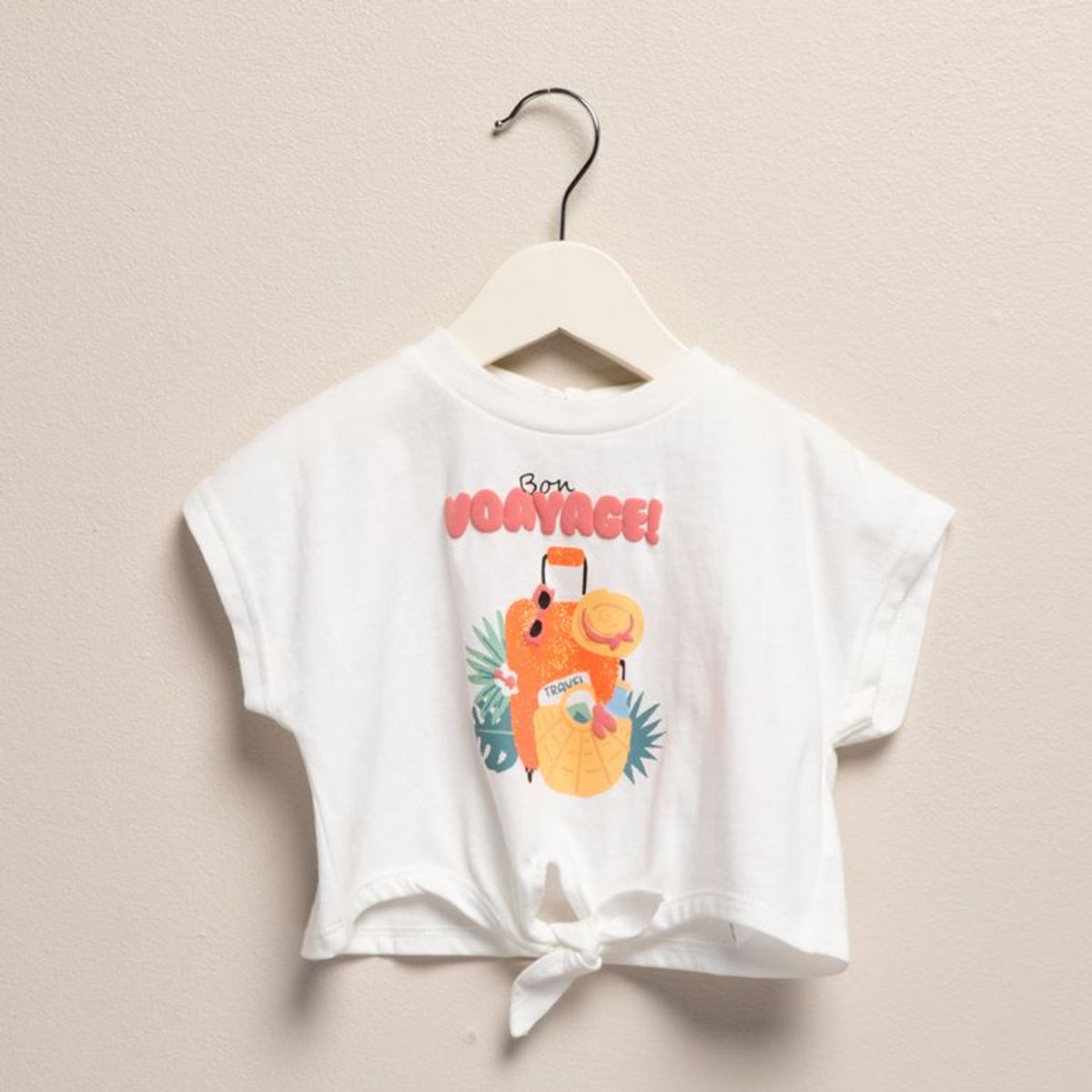 YAMP - Camiseta para Bebé niña  con Estampado  Manga corta de Algodón Yamp