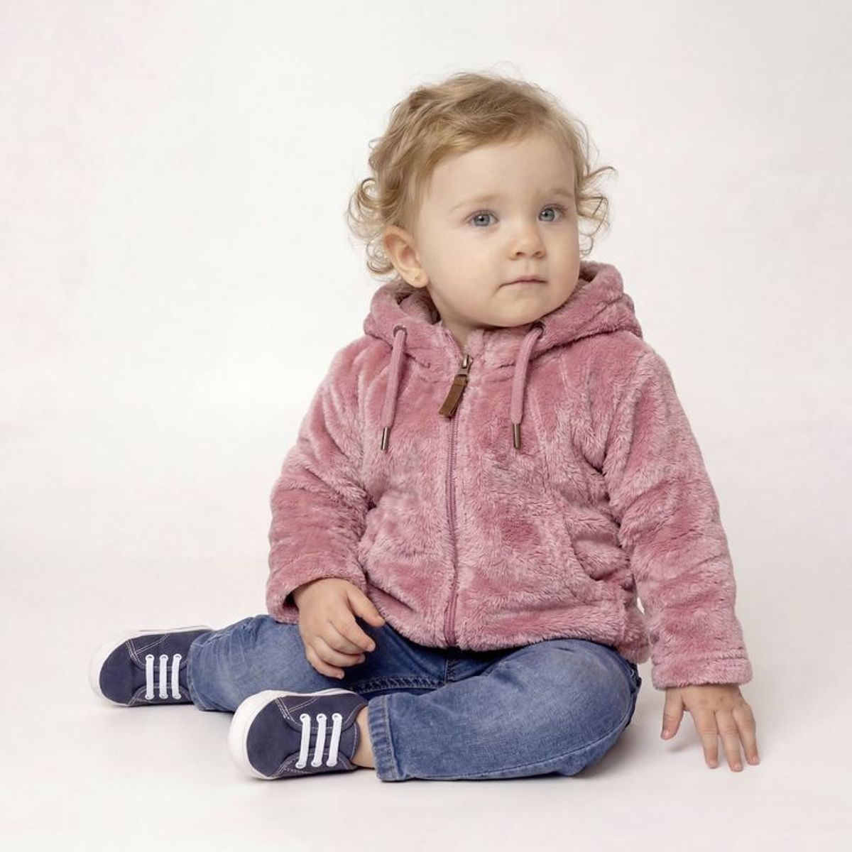 YAMP - Saco Con capucha para Bebé niña  Efecto pelo  Yamp