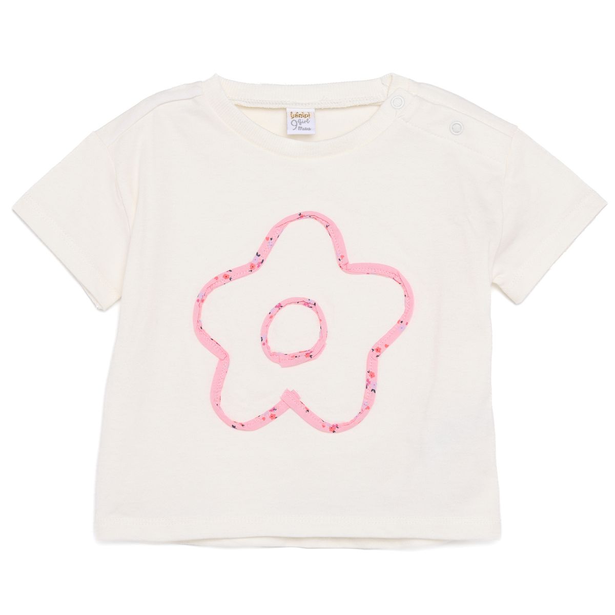 YAMP - Conjunto Camiseta Manga Corta manga corta + Short + Diadema para Bebé niña en Algodón Yamp