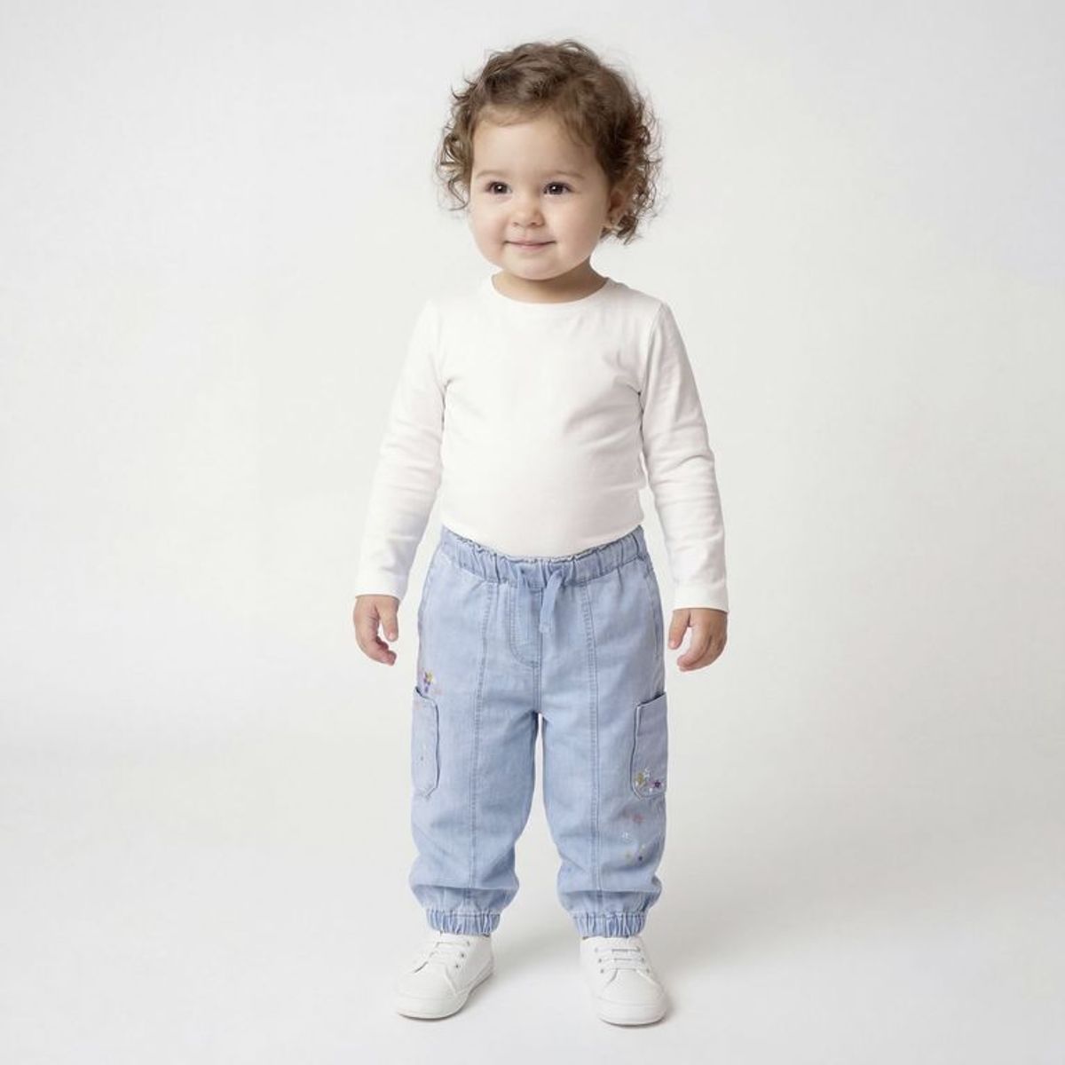 YAMP - Pantalón para Bebé niña  de Algodón Yamp