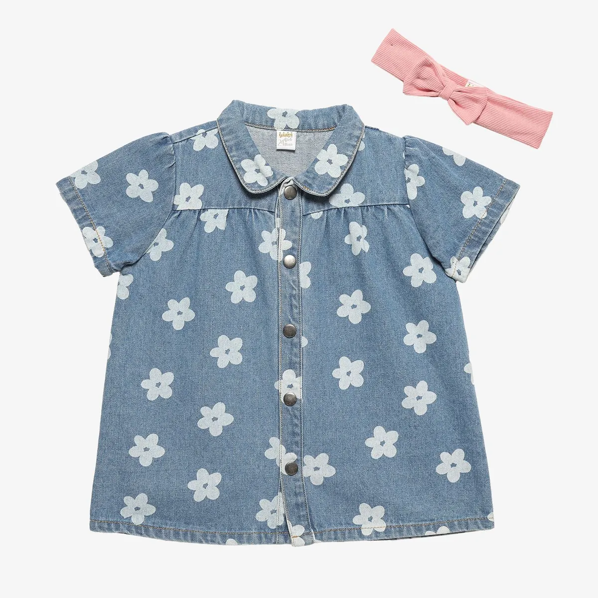 YAMP - Sets Camisa manga corta + Legging + Accesorio para Bebé niña en Algodón Yamp