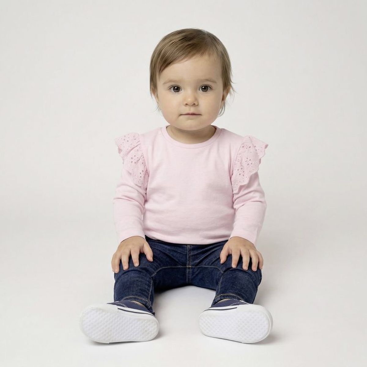 YAMP - Camiseta para Bebé niña  con Boleros  Manga larga de Algodón Yamp