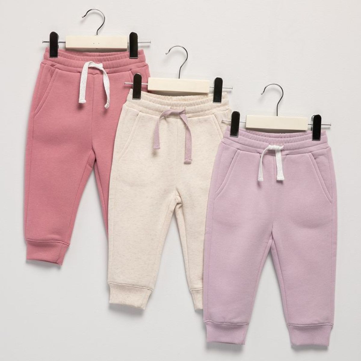 YAMP - Pack de 3 Jogger para Bebé niña de Algodón Yamp