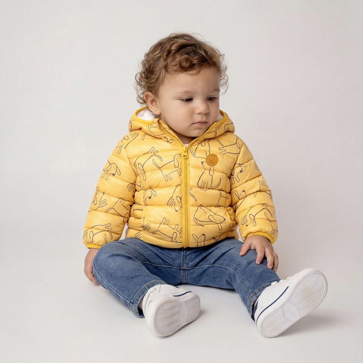 YAMP - Chaqueta Con capucha para Bebé niño  Acolchado  Yamp