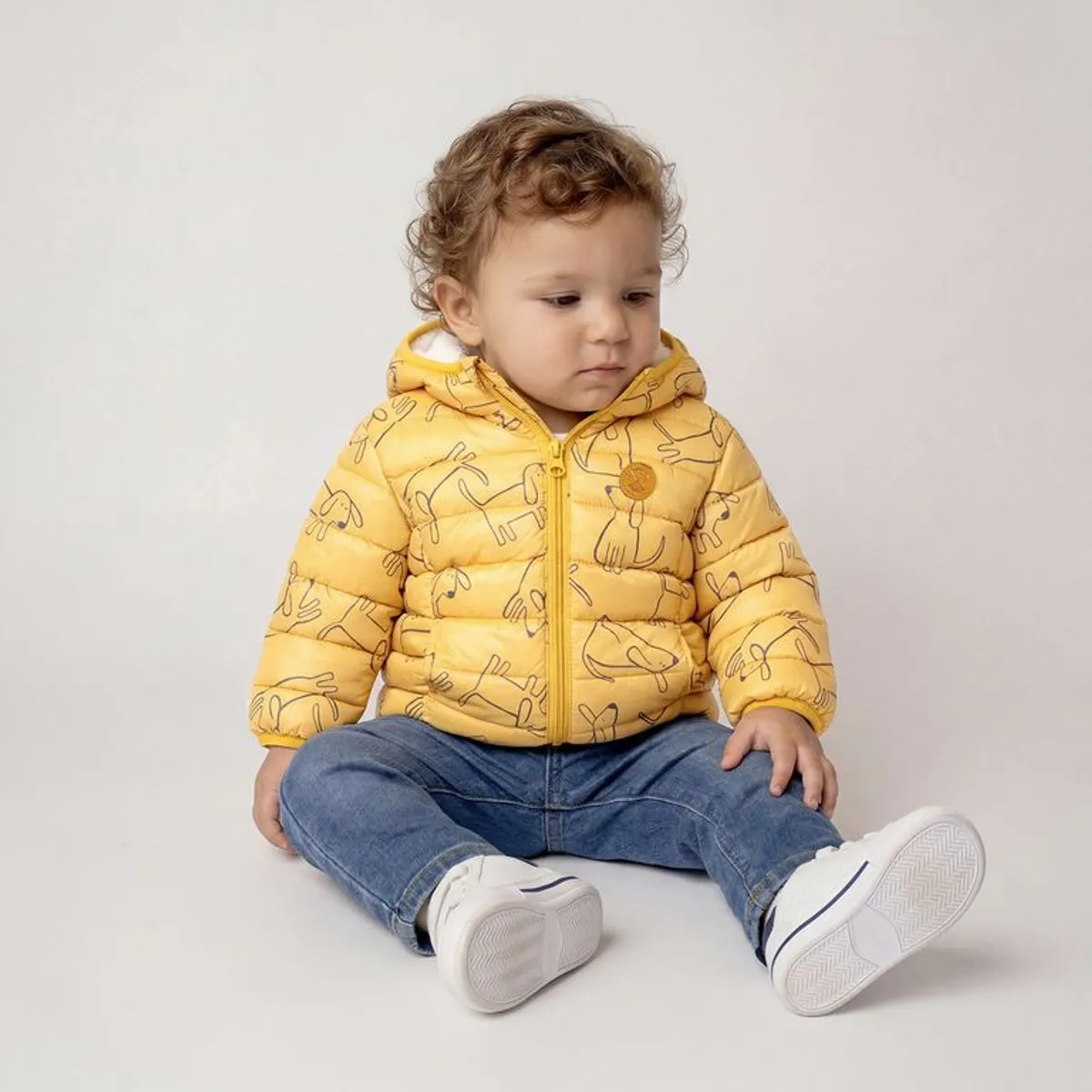 YAMP - Chaqueta Con capucha para Bebé niño  Acolchado  Yamp