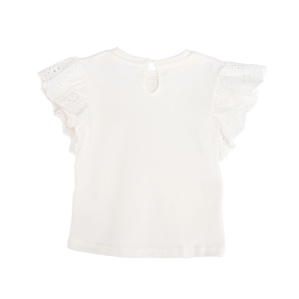 YAMP - Camiseta para Bebé niña con Ojalillo Manga corta de Algodón Yamp