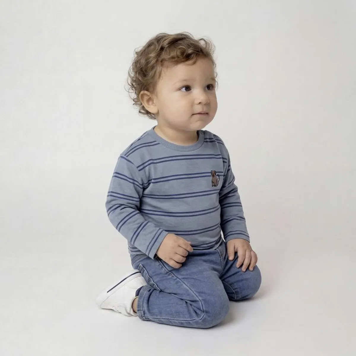 YAMP - Camiseta para Bebé niño de Rayas Manga larga de Algodón Yamp