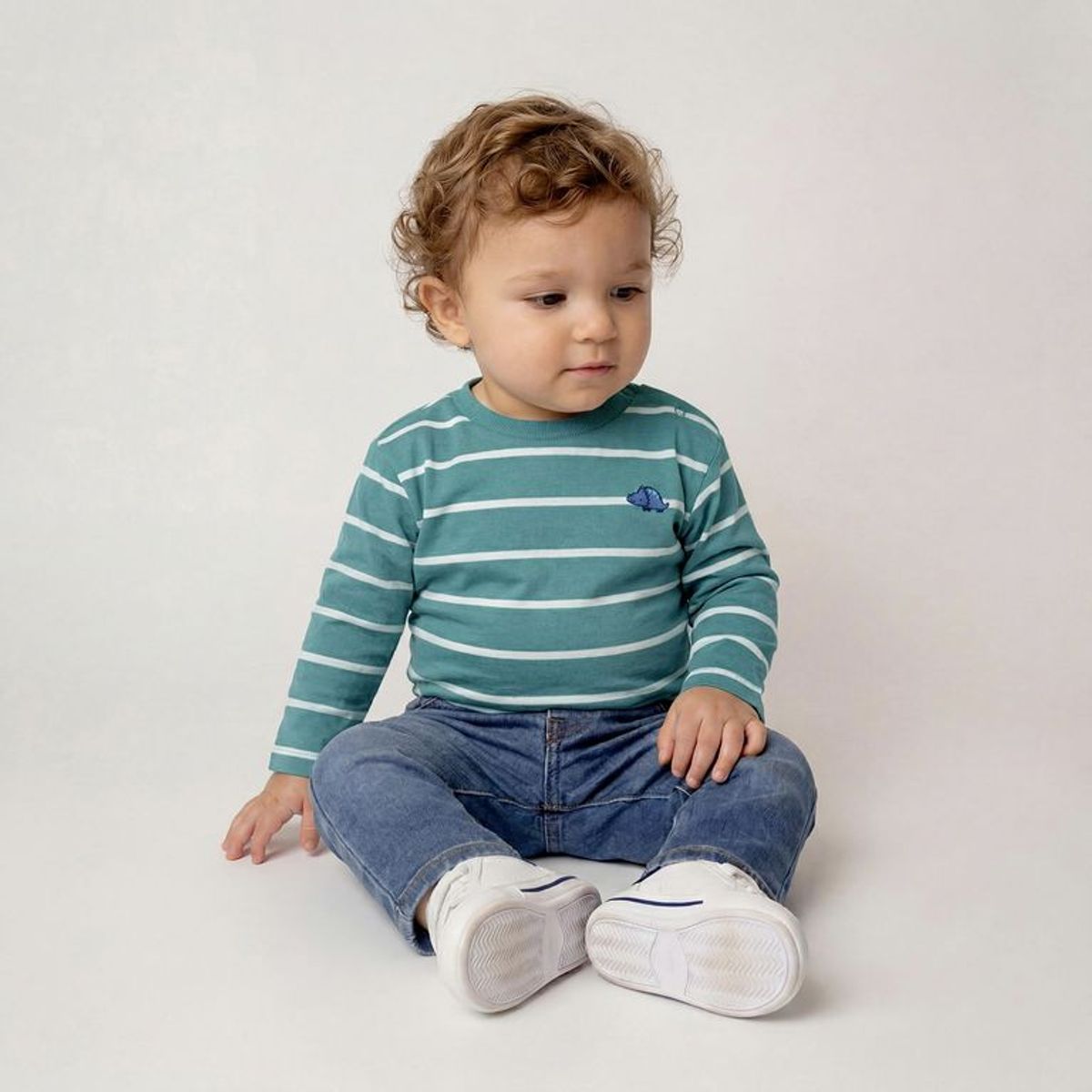YAMP - Camiseta para Bebé niño de Rayas Manga larga de Algodón Yamp