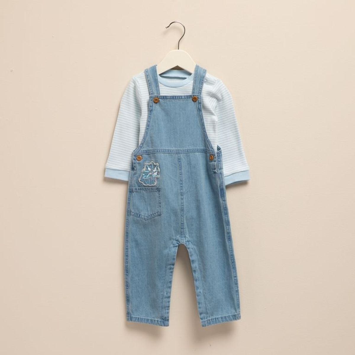 YAMP - Sets Jardínera + Body manga larga para Bebé niño en Algodón Yamp