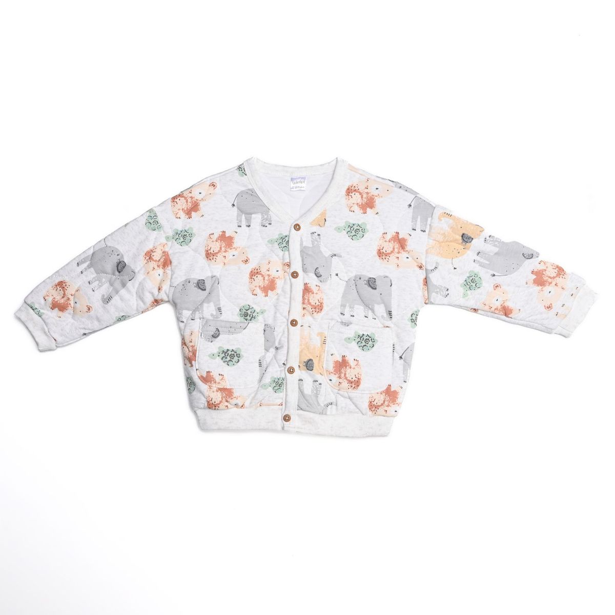 YAMP - Chaqueta para Bebé niña con Estampado Manga larga de Algodón Yamp