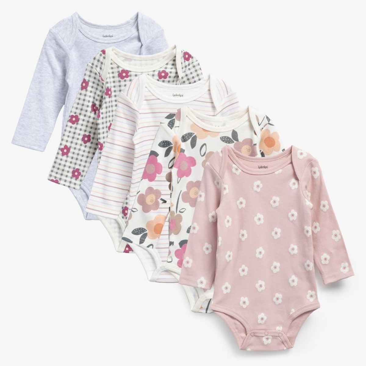 YAMP - Bodie para Bebé niña Pack de 5 unidades de Algodón Yamp