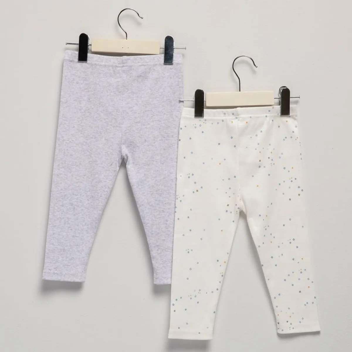 YAMP - Pantalón para Bebé niña Pack de 2 unidades de Algodón Yamp