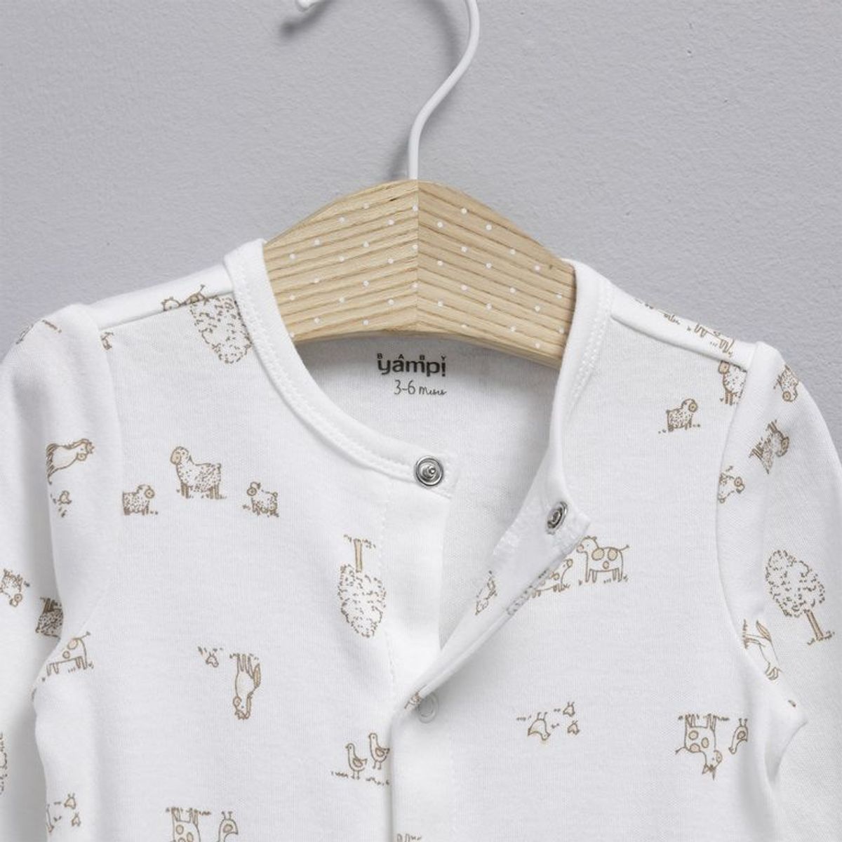 YAMP - Set Enterizo + Body manga larga + Pantalón + Gorro  para Bebé niño de Algodón Yamp