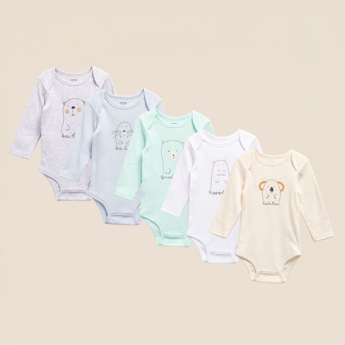 YAMP - Bodie para Bebé niño Pack de 5 unidades de Algodón Yamp