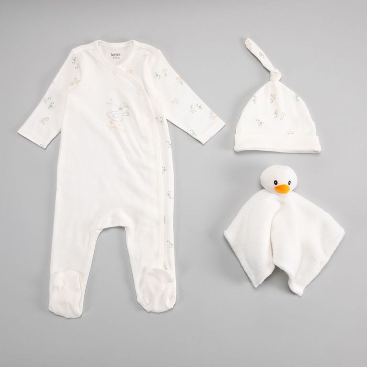 YAMP - Set Enterizo + Gorro + Peluche para Bebé niño de Algodón Yamp
