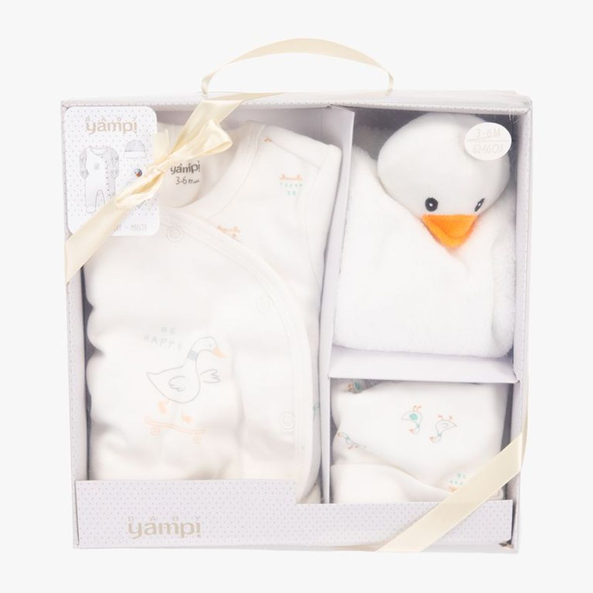 YAMP - Set Enterizo + Gorro + Peluche para Bebé niño de Algodón Yamp