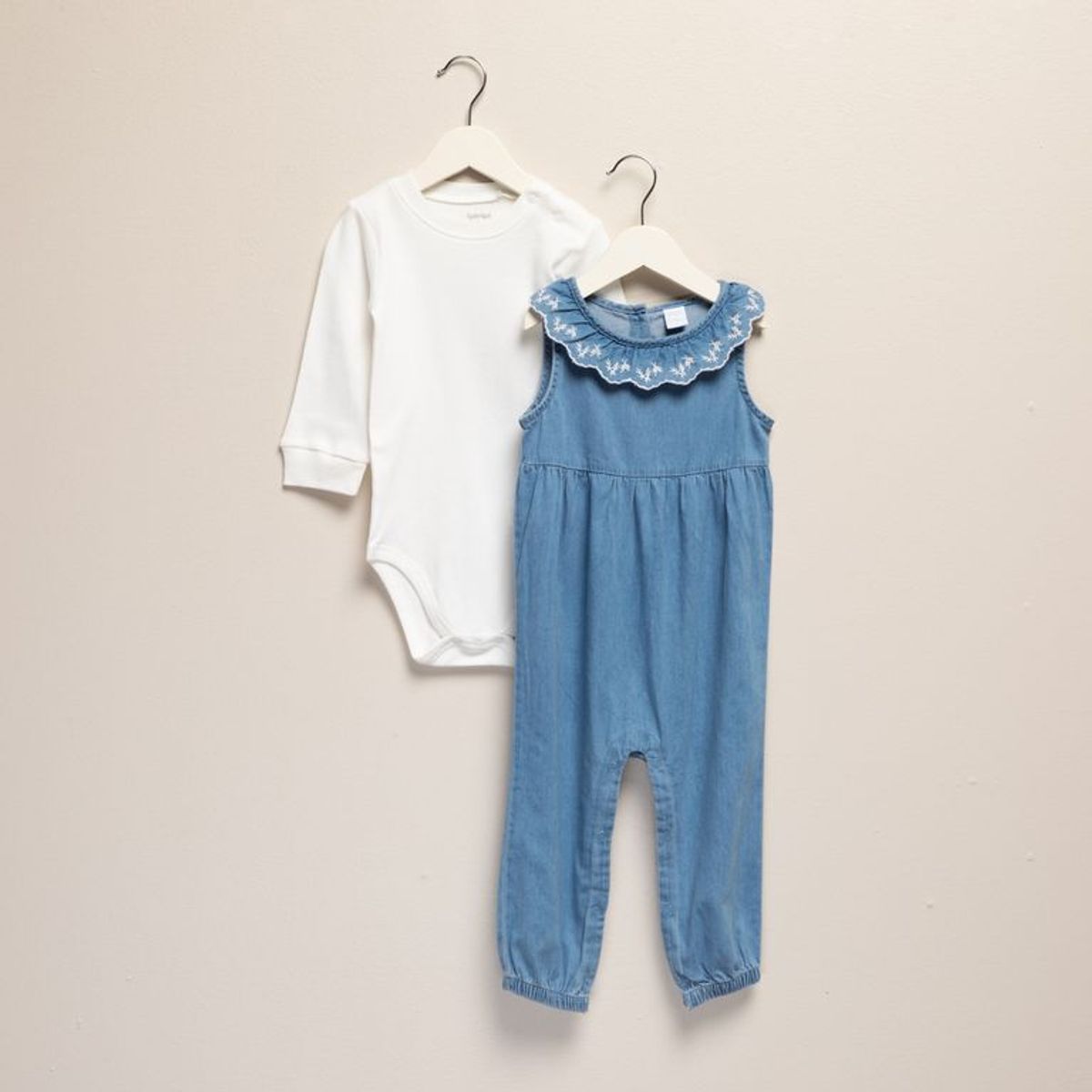 YAMP - Sets Enterizo + Body manga larga para Bebé niña en Algodón Yamp