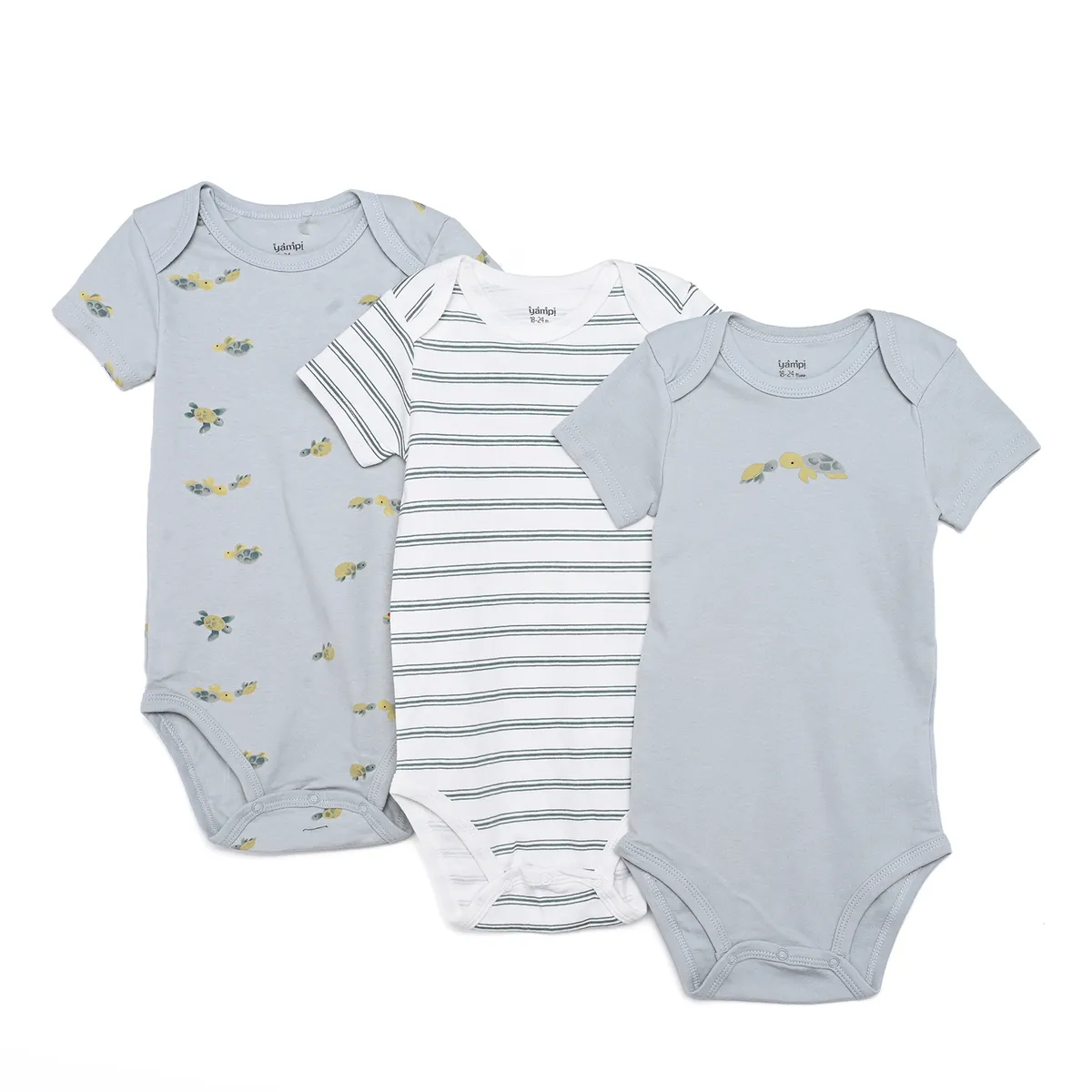 YAMP - Bodie para Bebé niño Pack de 3 unidades de Algodón Yamp