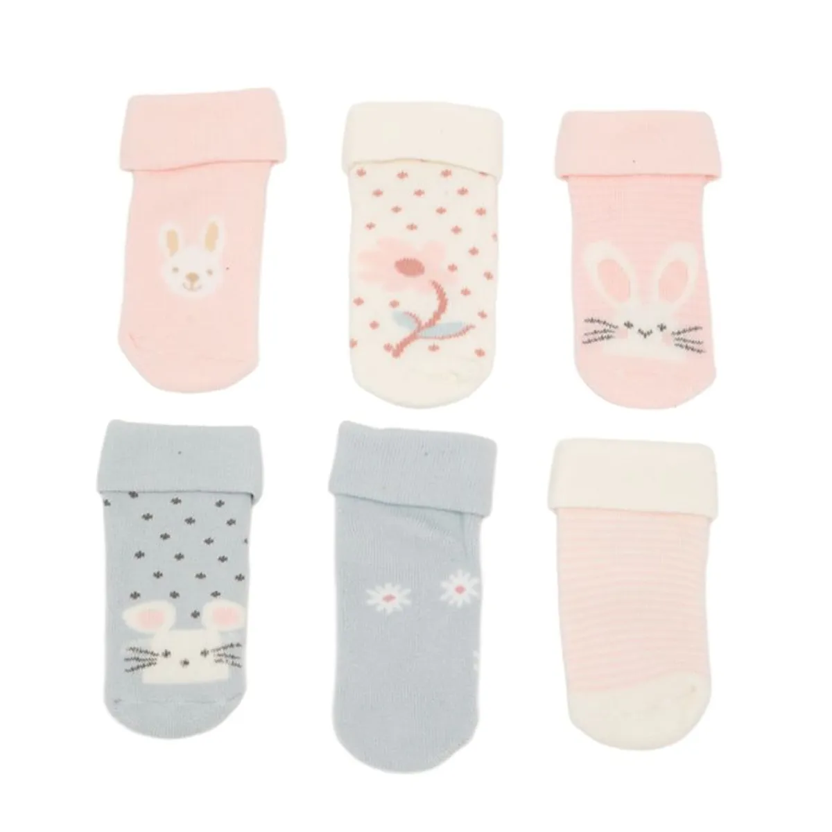 YAMP - Pack de 6 Medias Unisex bebés con Estampado Cortas Yamp
