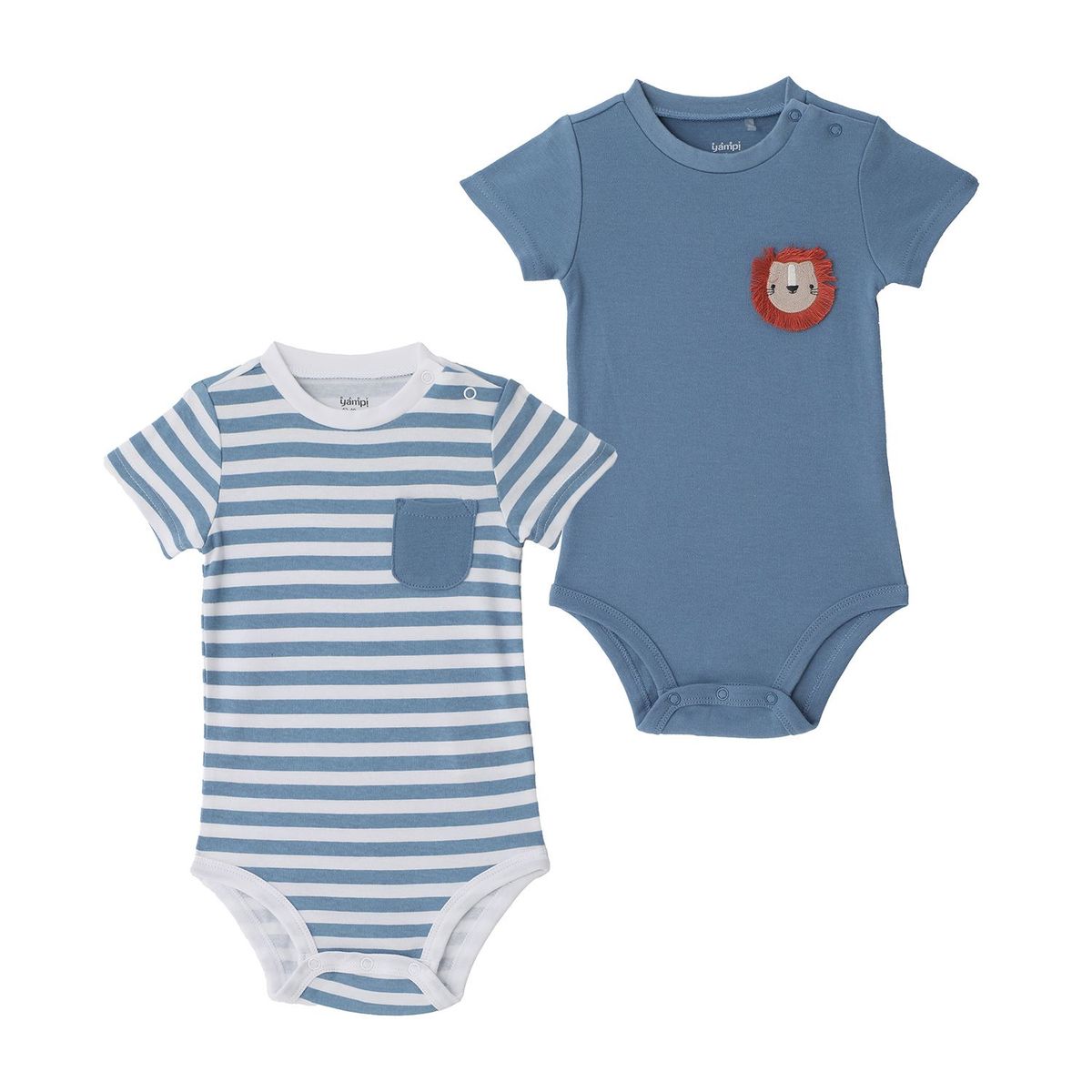 YAMP - Bodie para Bebé niño Pack de 2 unidades de Algodón Yamp