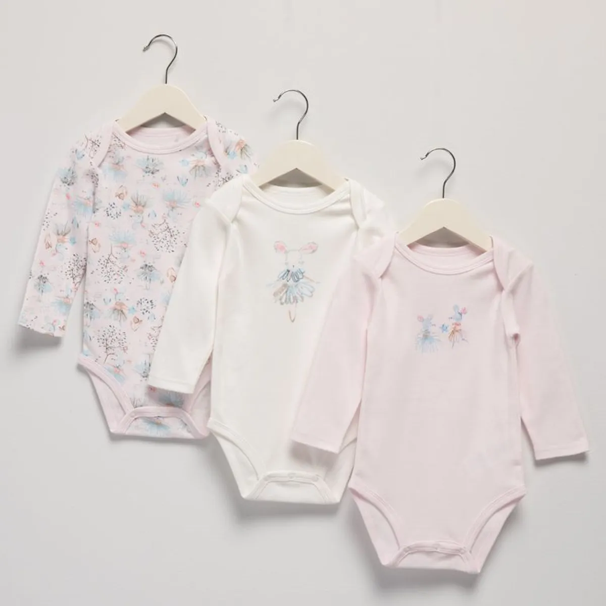 YAMP - Bodie para Bebé niña Pack de 3 unidades de Algodón Yamp