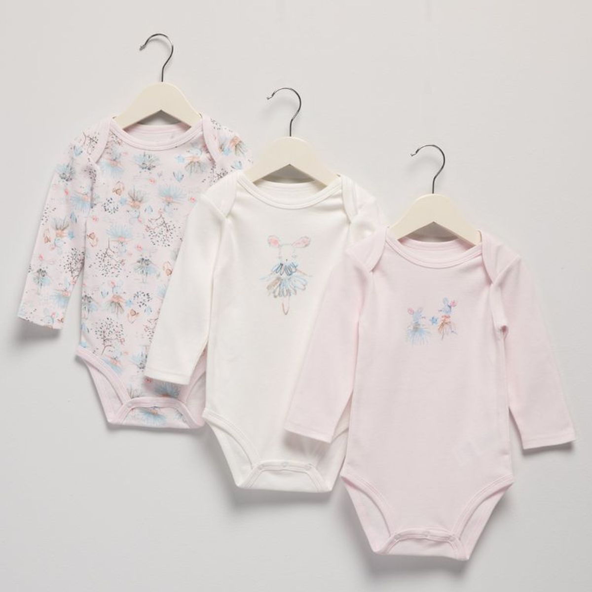 YAMP - Bodie para Bebé niña Pack de 3 unidades de Algodón Yamp