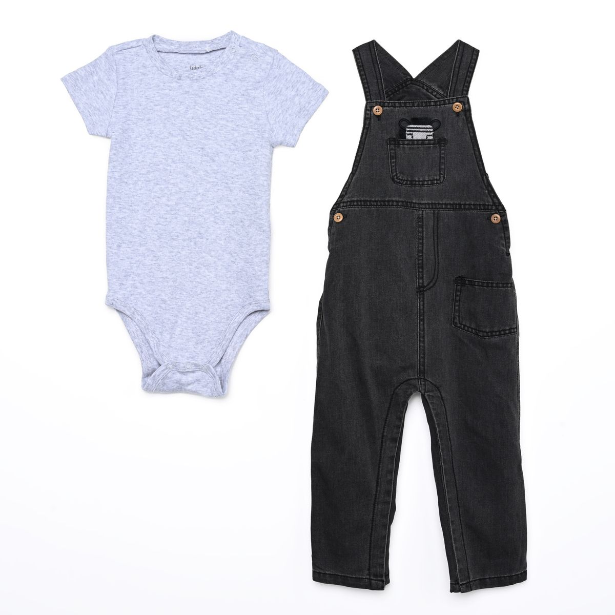 YAMP - Sets Overol + Body manga corta para Bebé niño en Algodón Yamp