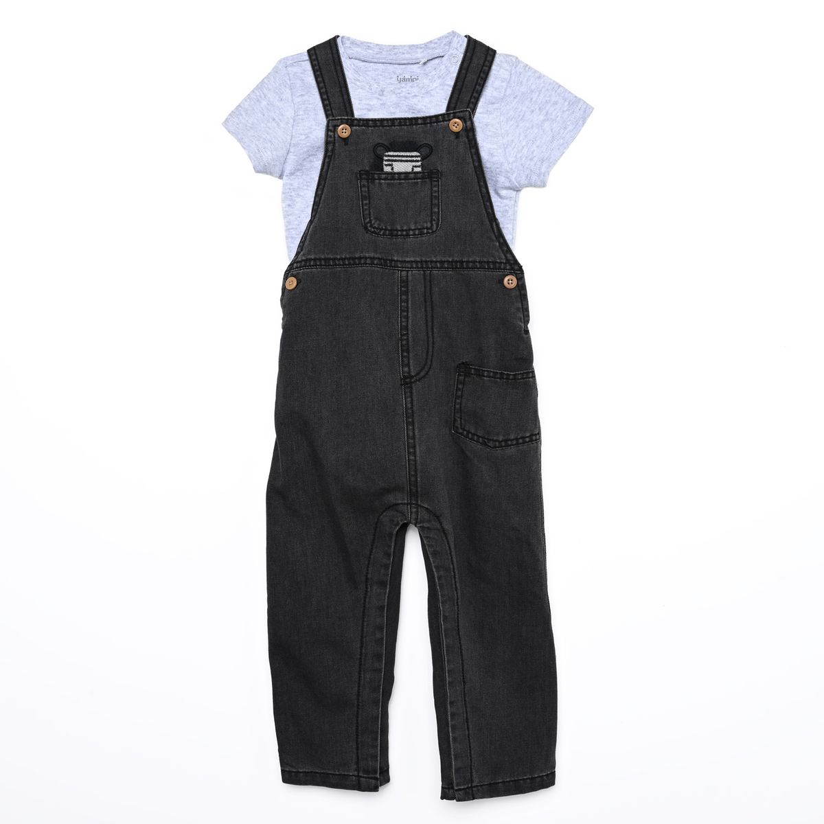 YAMP - Sets Overol + Body manga corta para Bebé niño en Algodón Yamp