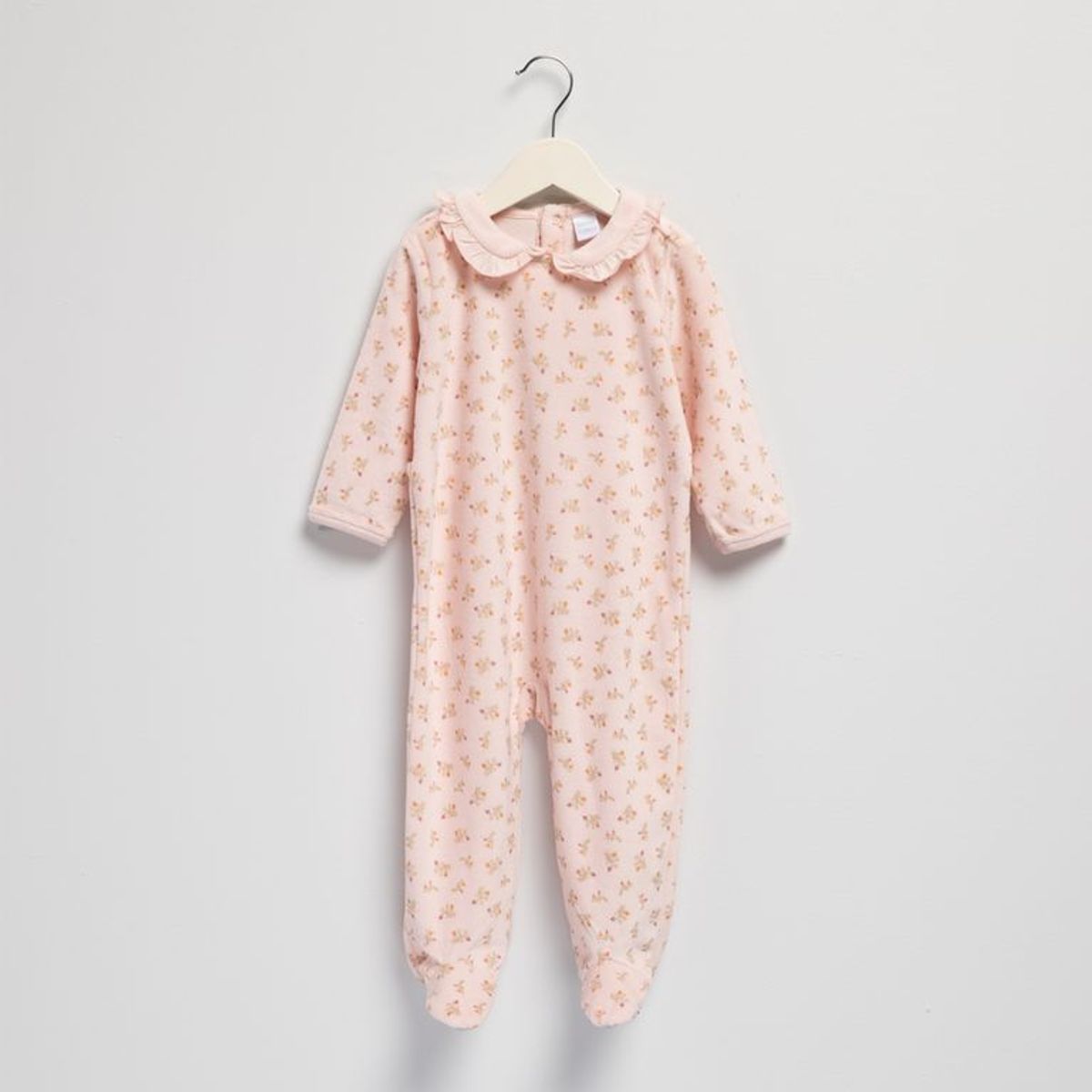 YAMP - Pijama para Bebé niña con Flores Manga larga de Algodón Yamp
