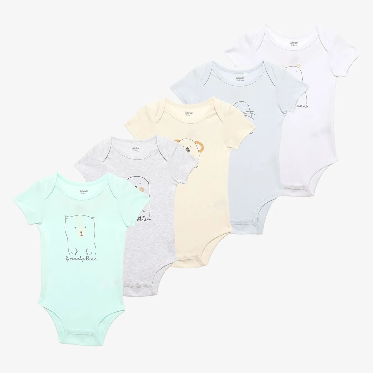 YAMP - Bodie para Bebé niño Pack de 5 unidades de Algodón Yamp