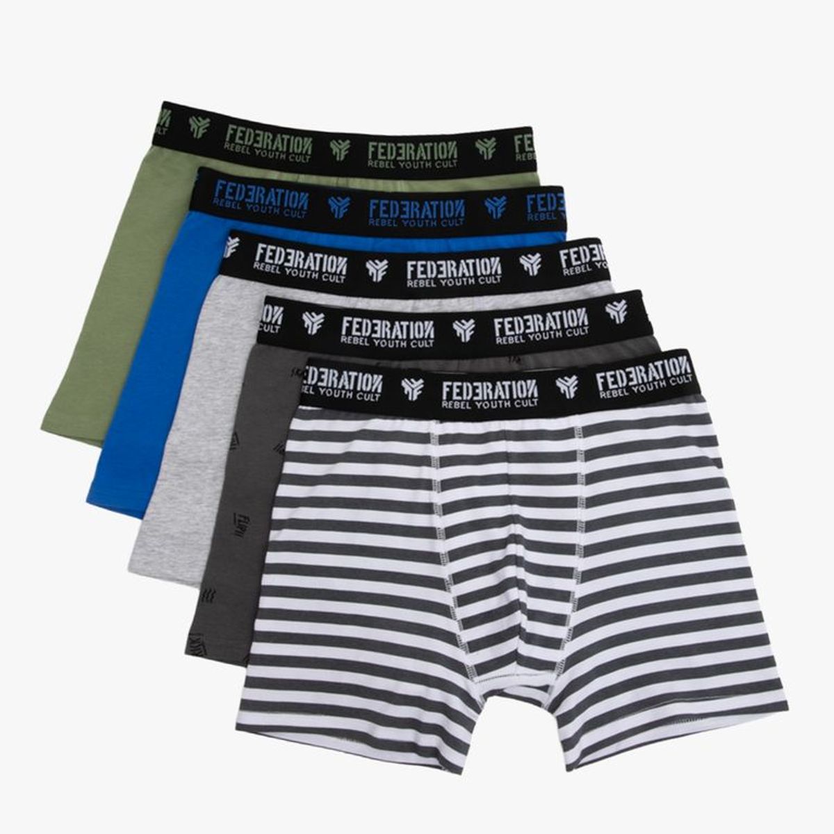 FEDERATION - Boxers para Niño Pack de 5 unidades de Algodón Federation