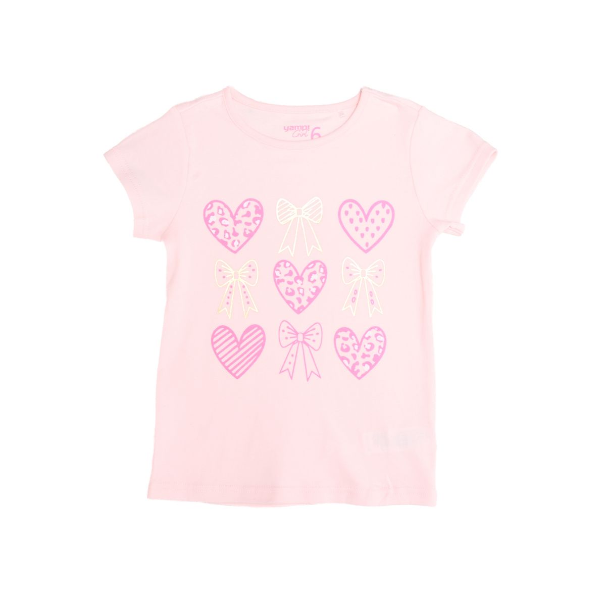 YAMP - Pijama Cintura elásticada para Niña 2 piezas con Estampado Manga corta de Algodón Yamp