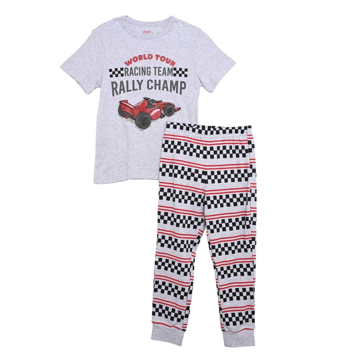 YAMP - Pijama Cintura elásticada para Niño 2 piezas con Estampado Manga corta de Algodón Yamp