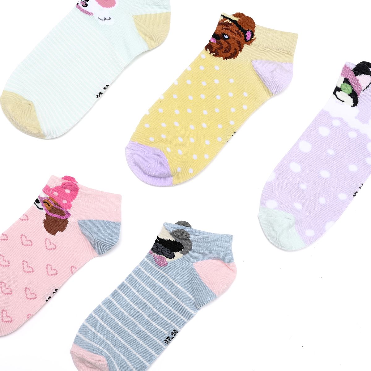 ELV - Medias para Niña Corto Pack de 5 Elv