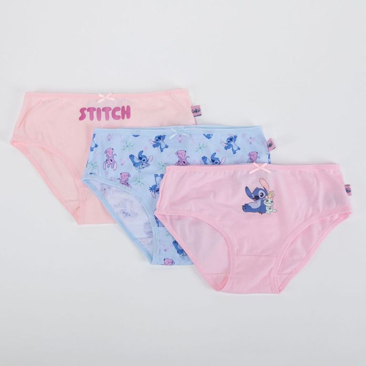 LILO & STITCH - Pantys para Niña Pack de 3 unidades de Algodón LILO & STITCH