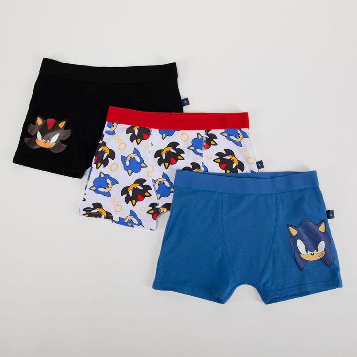 SONIC - Boxer para Niño Pack de 3 Sonic