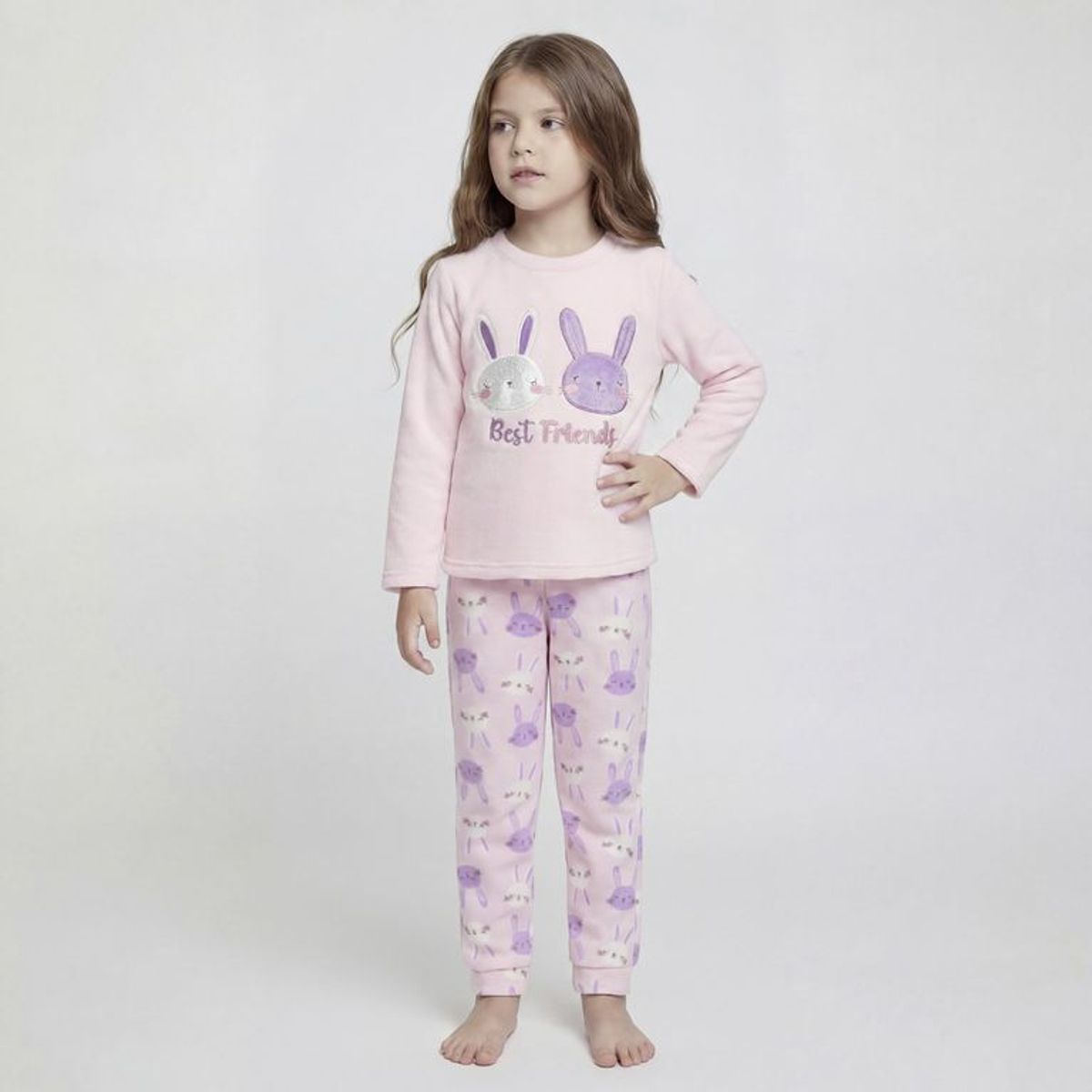 YAMP - Pijama Cintura elásticada para Niña 2 piezas con Estampado Manga larga Yamp