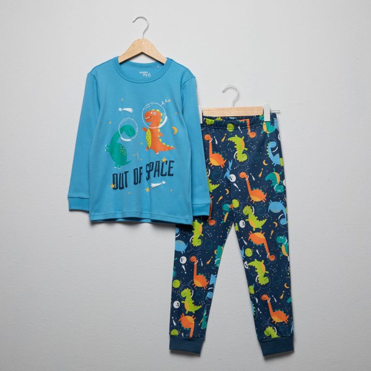 YAMP - Pijama Cintura elásticada para Niño 2 piezas con Estampado Manga larga de Algodón Yamp
