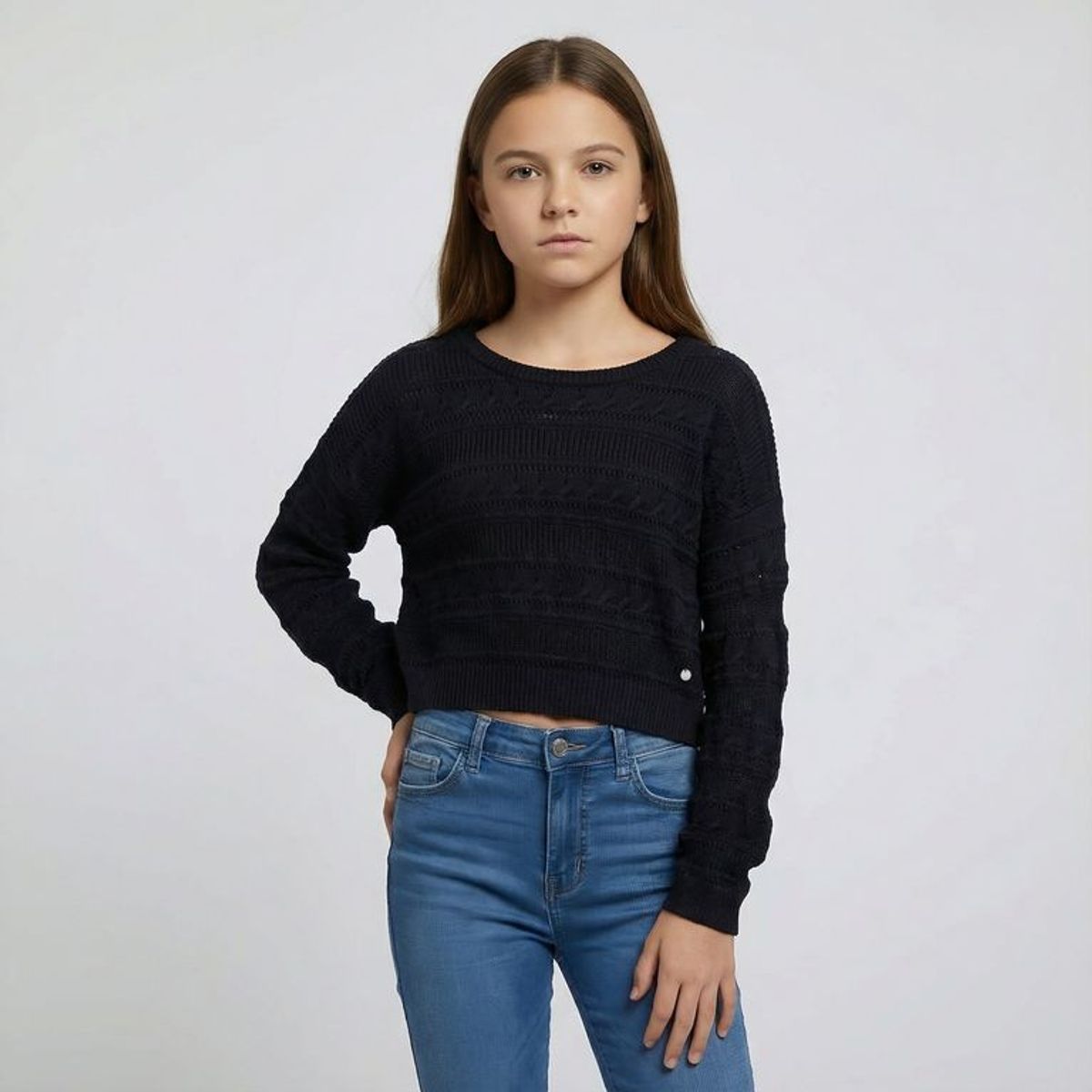 ELV - Saco para Niña Ojalillo  de Algodón Elv