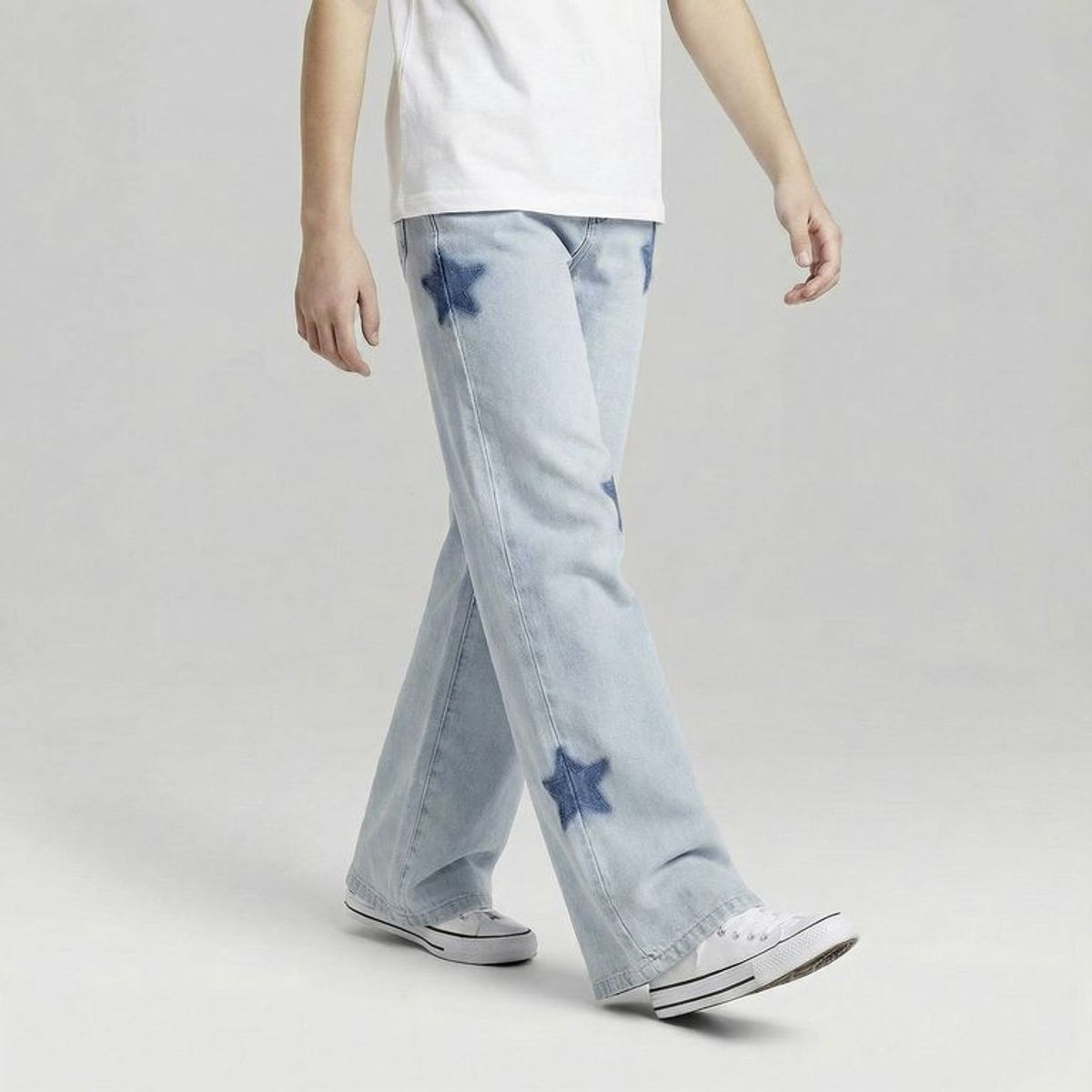 ELV - Jean para Niña con Estampado de Algodón Elv