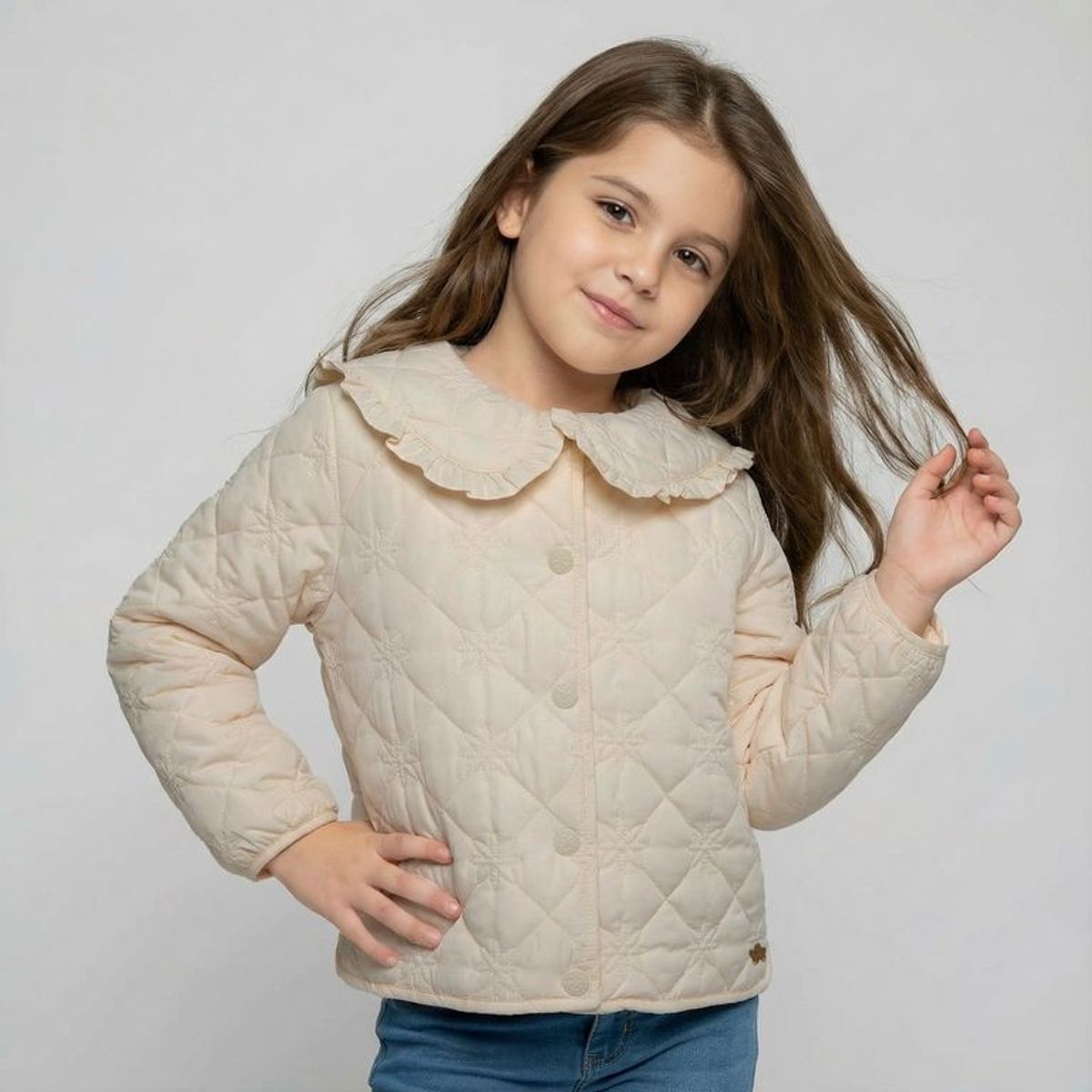 YAMP - Chaqueta Con cuello para Niña Yamp