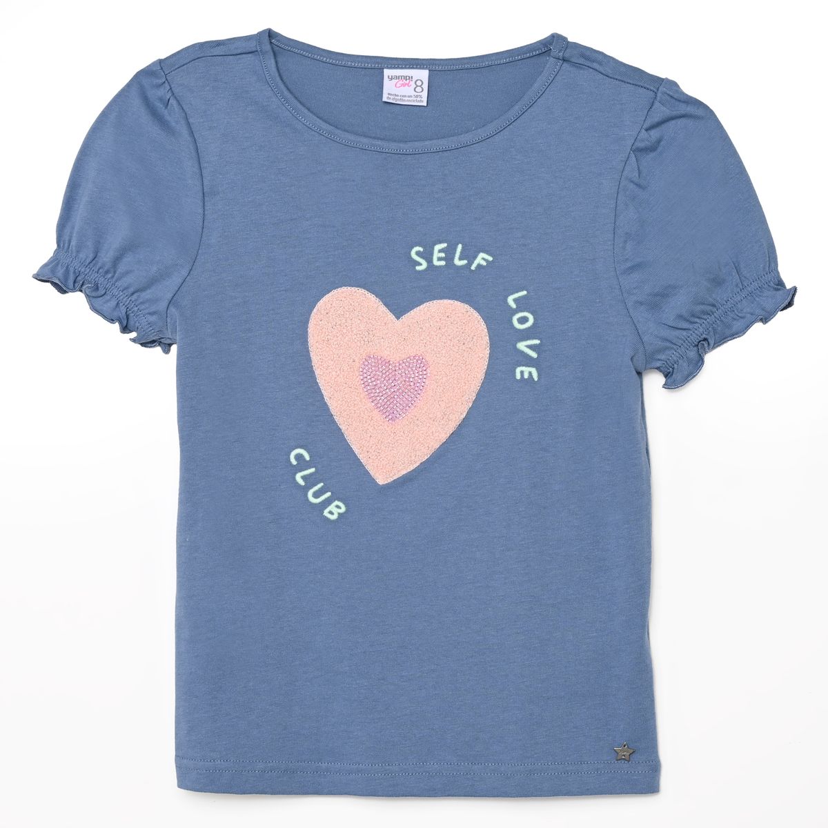 YAMP - Camiseta para Niña con Estampado Manga corta de Algodón Yamp 