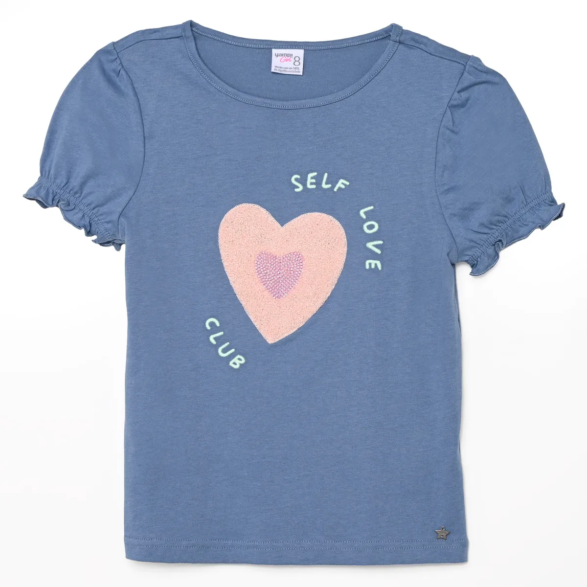 YAMP - Camiseta para Niña con Estampado Manga corta de Algodón Yamp 