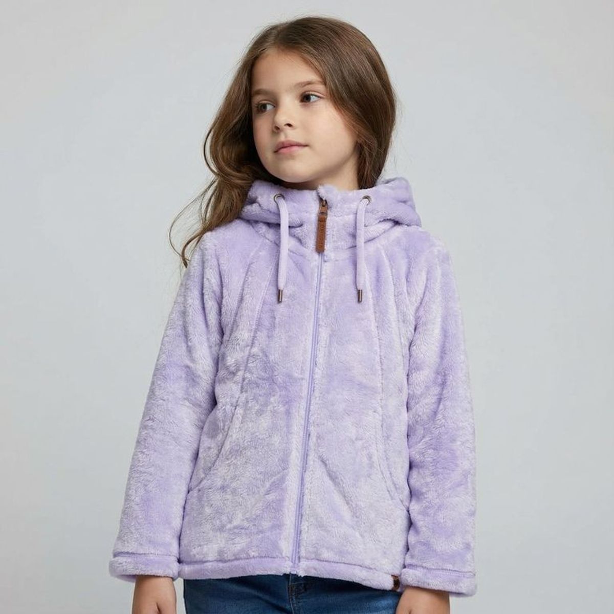 YAMP - Saco Con capucha para Niña Efecto pelo Yamp