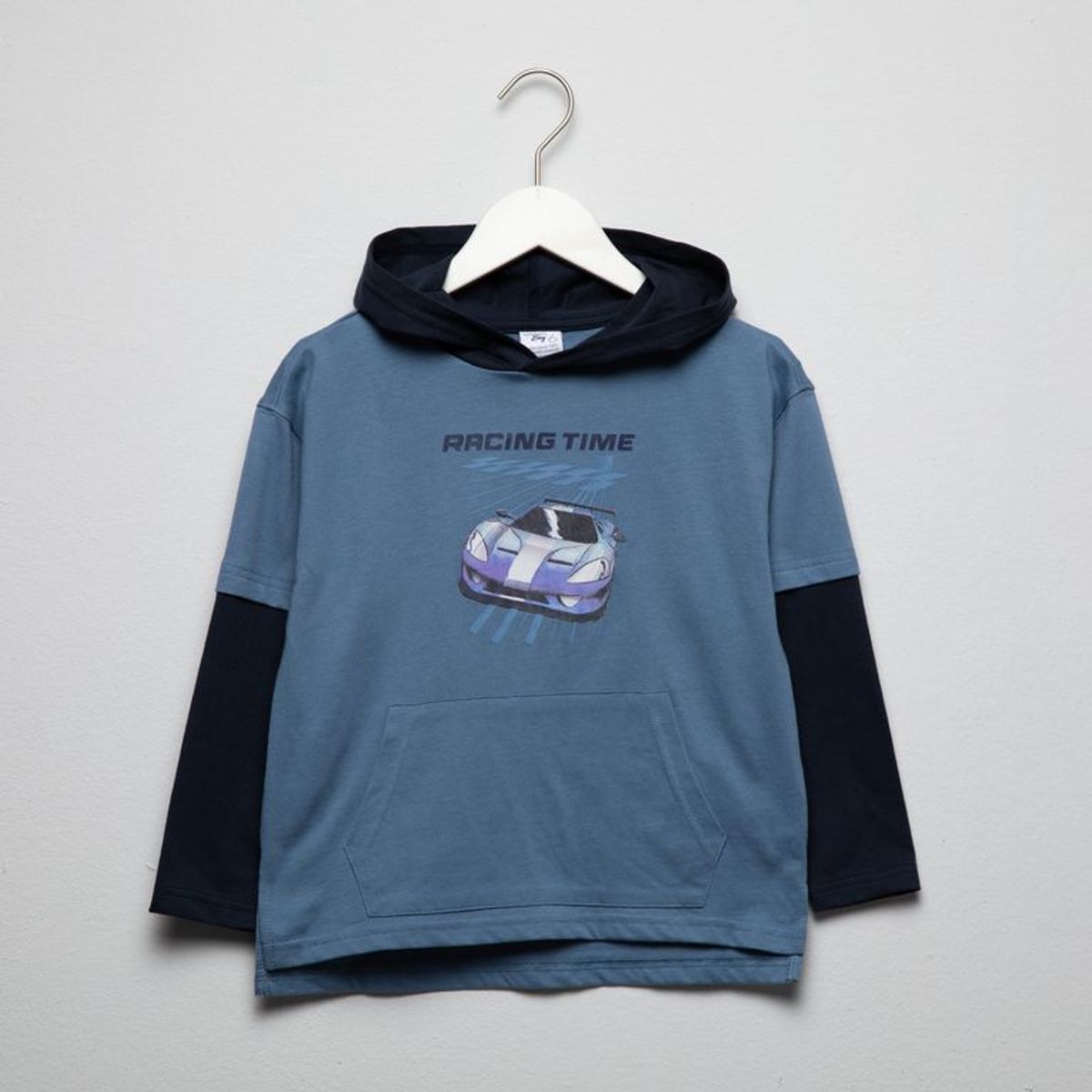 YAMP - Camiseta manga larga para Niño con Estampado Con capucha Manga larga de Algodón Yamp