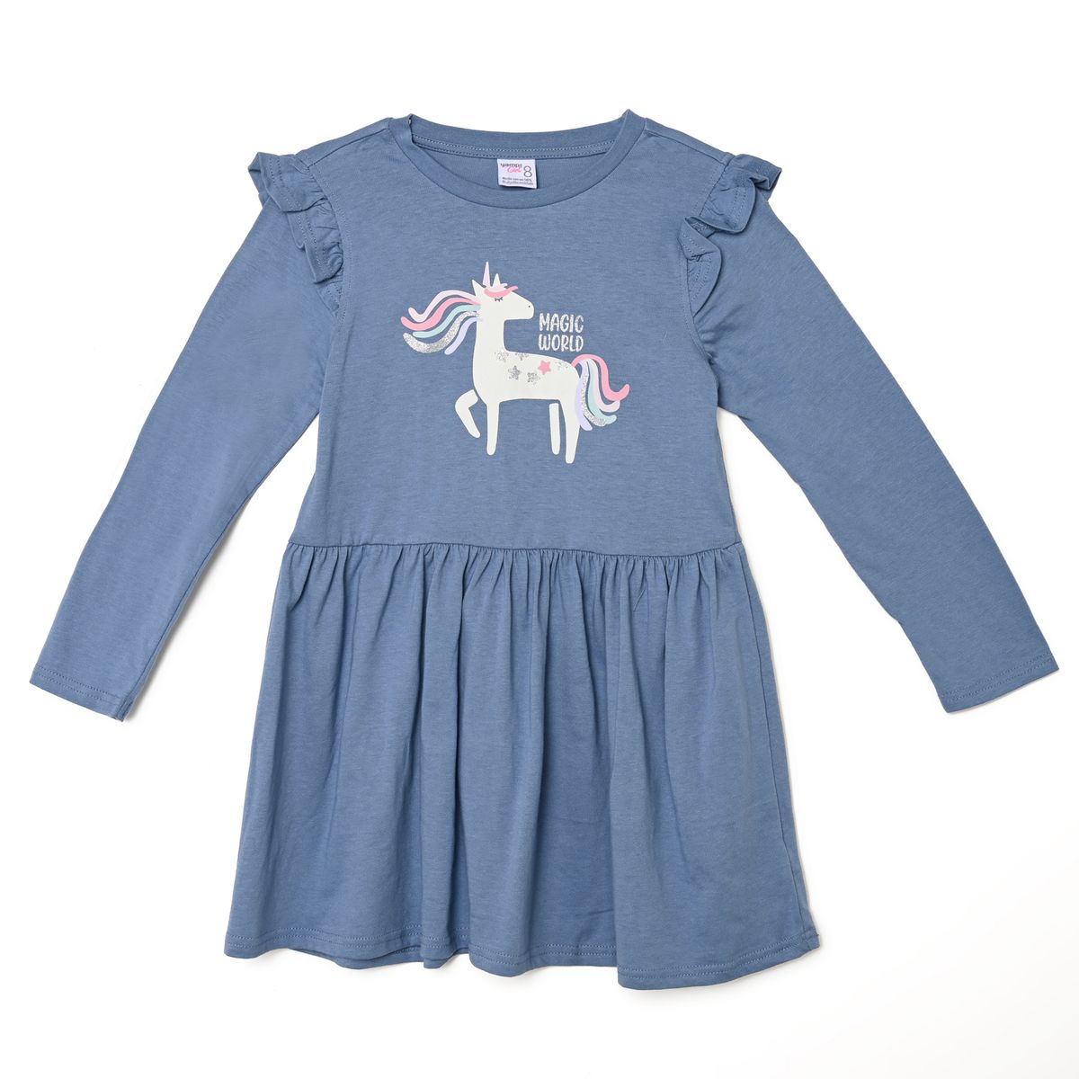 YAMP - Vestido para Niña con Estampado Manga larga de Algodón Yamp 