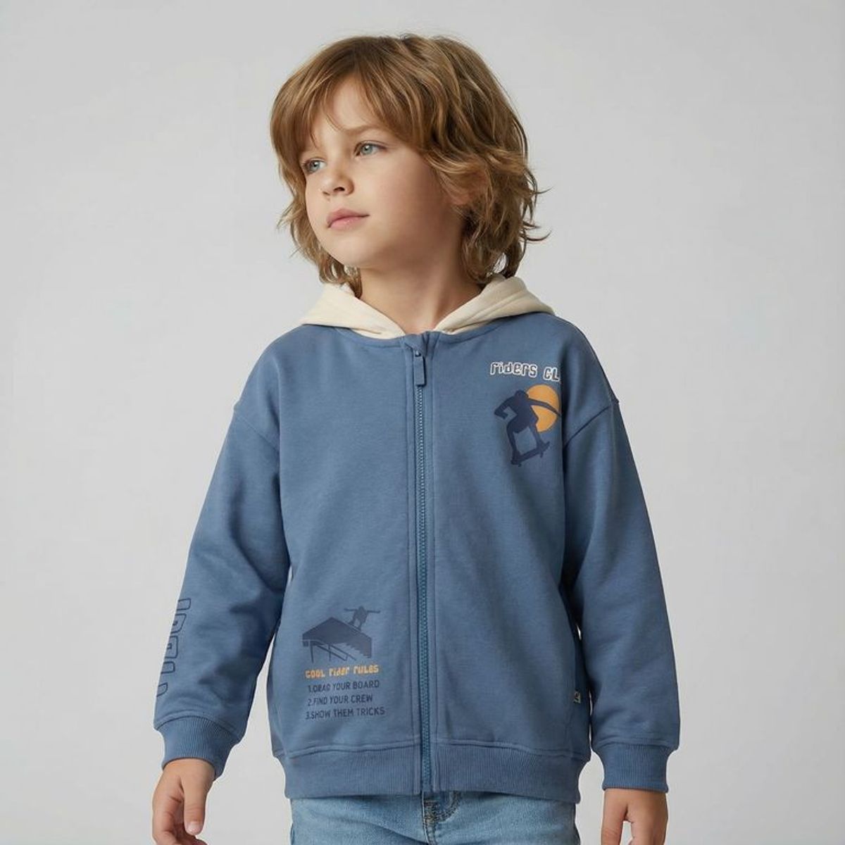 YAMP - Saco Con capucha para Niño con Estampado de Algodón Yamp